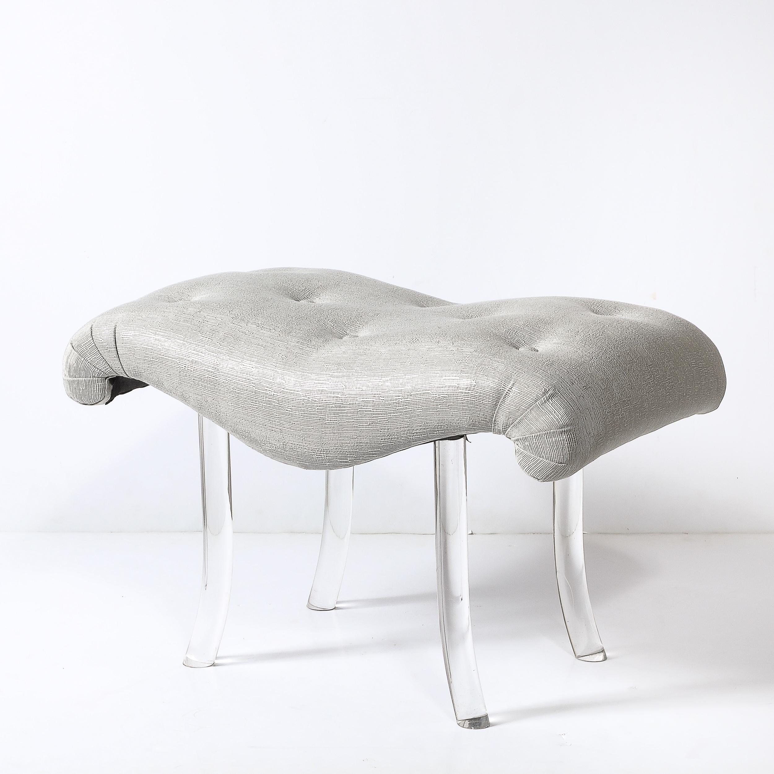 Banc curviligne en lucite Art Déco en forme de volute par Grosfeld House en vente 2