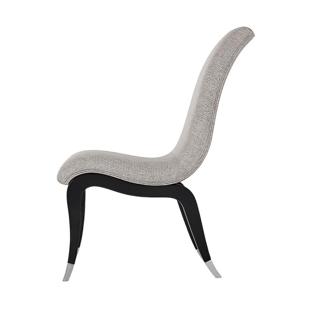 Contemporary Art Deco Scrolling Dining Chairs For Sale