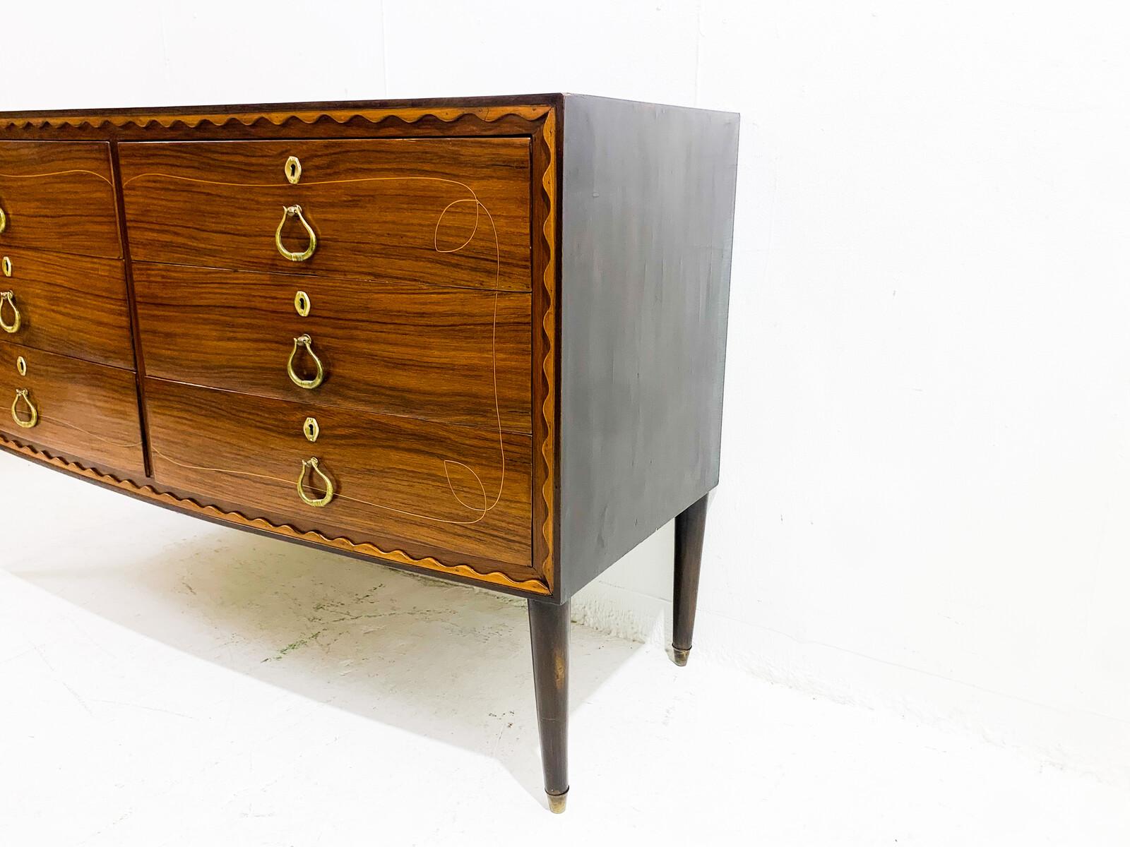 Art Deco Sculpted Wood Sideboard / Chest of drawers 3