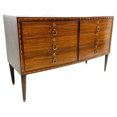 Art Deco Sculpted Wood Sideboard / Chest of drawers