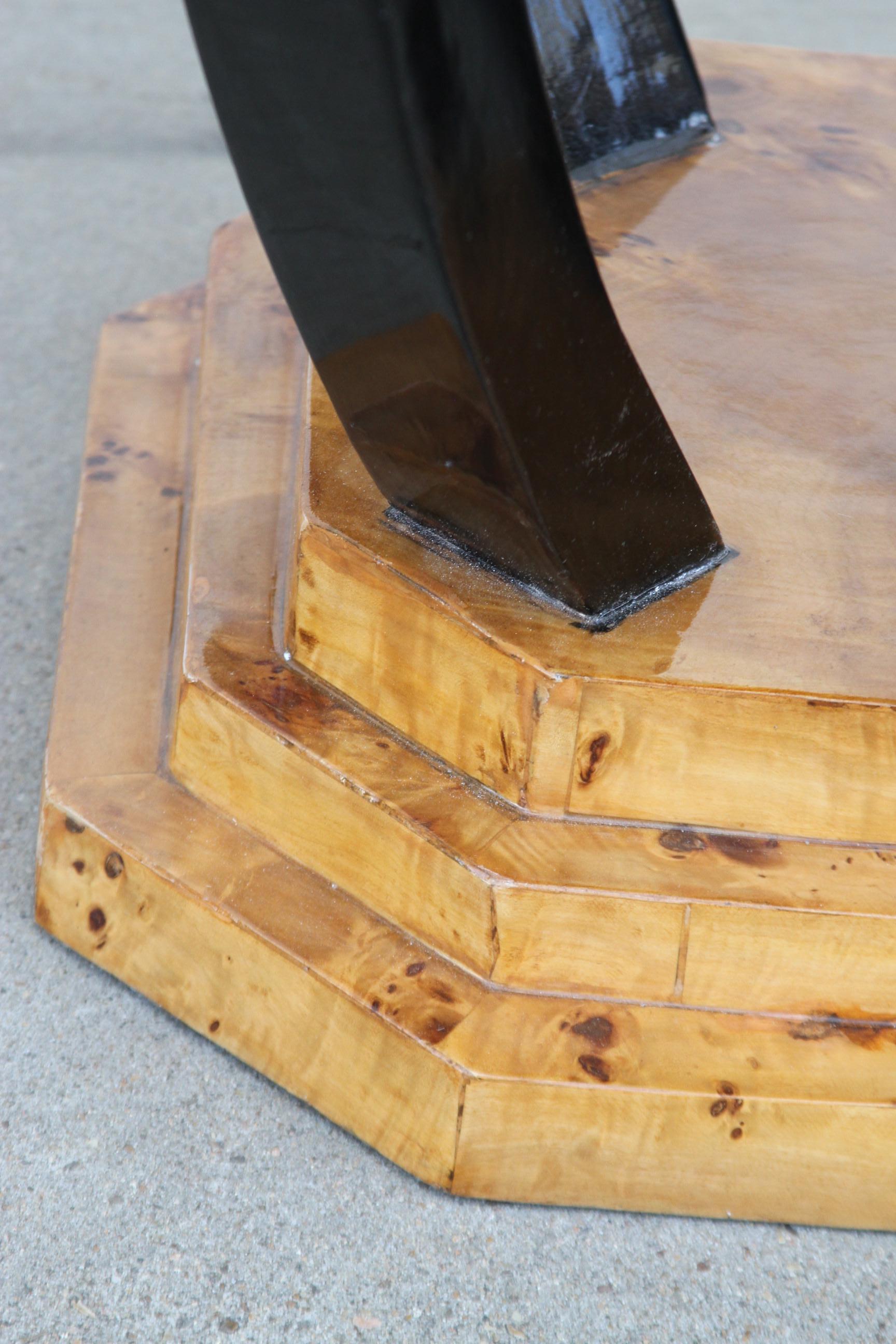 20th Century Art Deco Sculptural Burl End Tables For Sale
