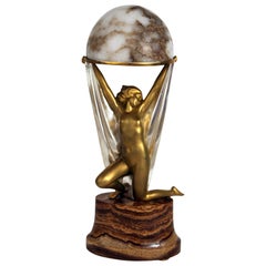 Art Deco Sculptural Lamp by Alexander Kelety