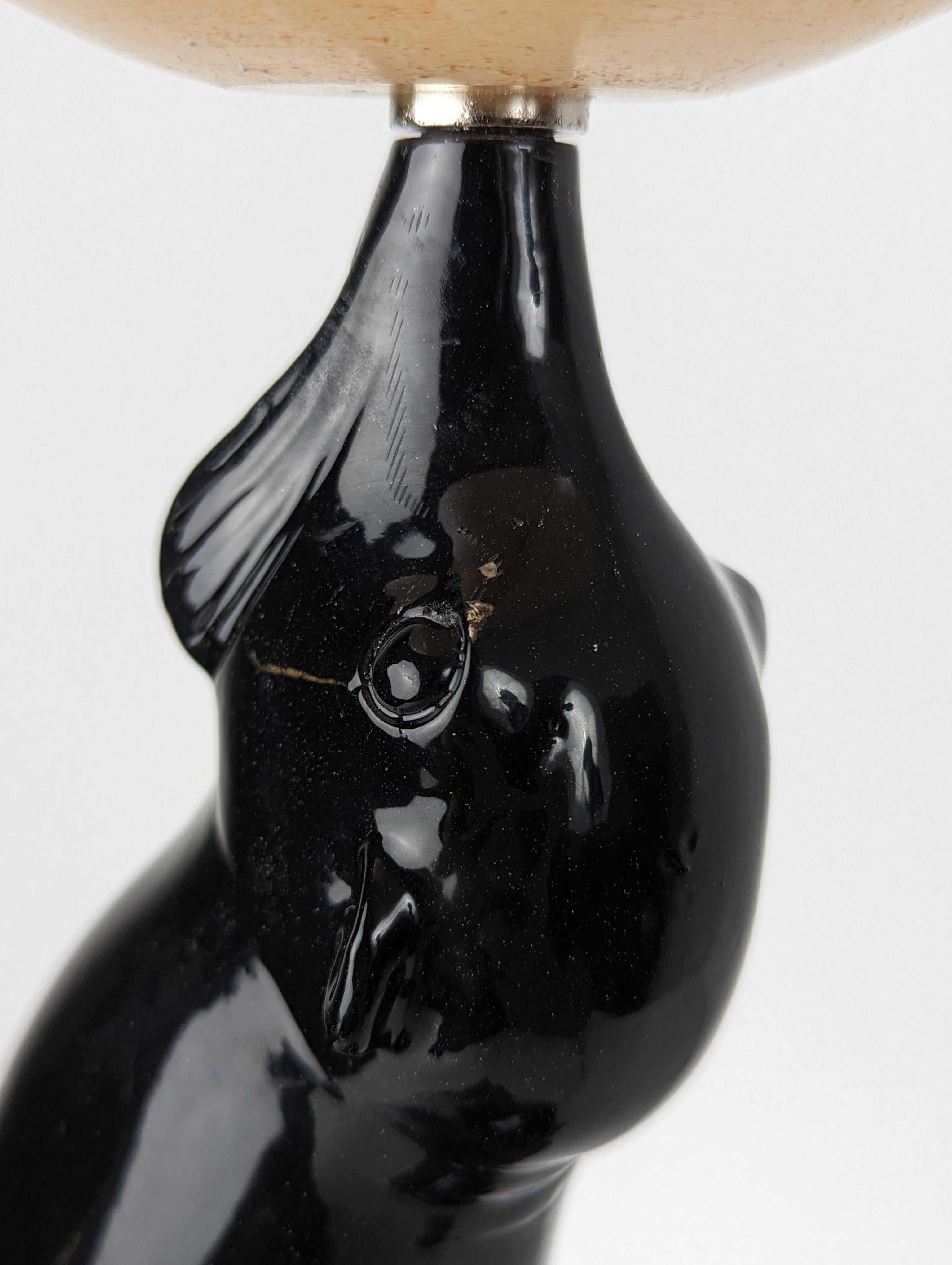 Lampe sculpturale Art déco en forme de phoque par Marcel André Bouraine, années 1920 État moyen à Benalmadena, ES