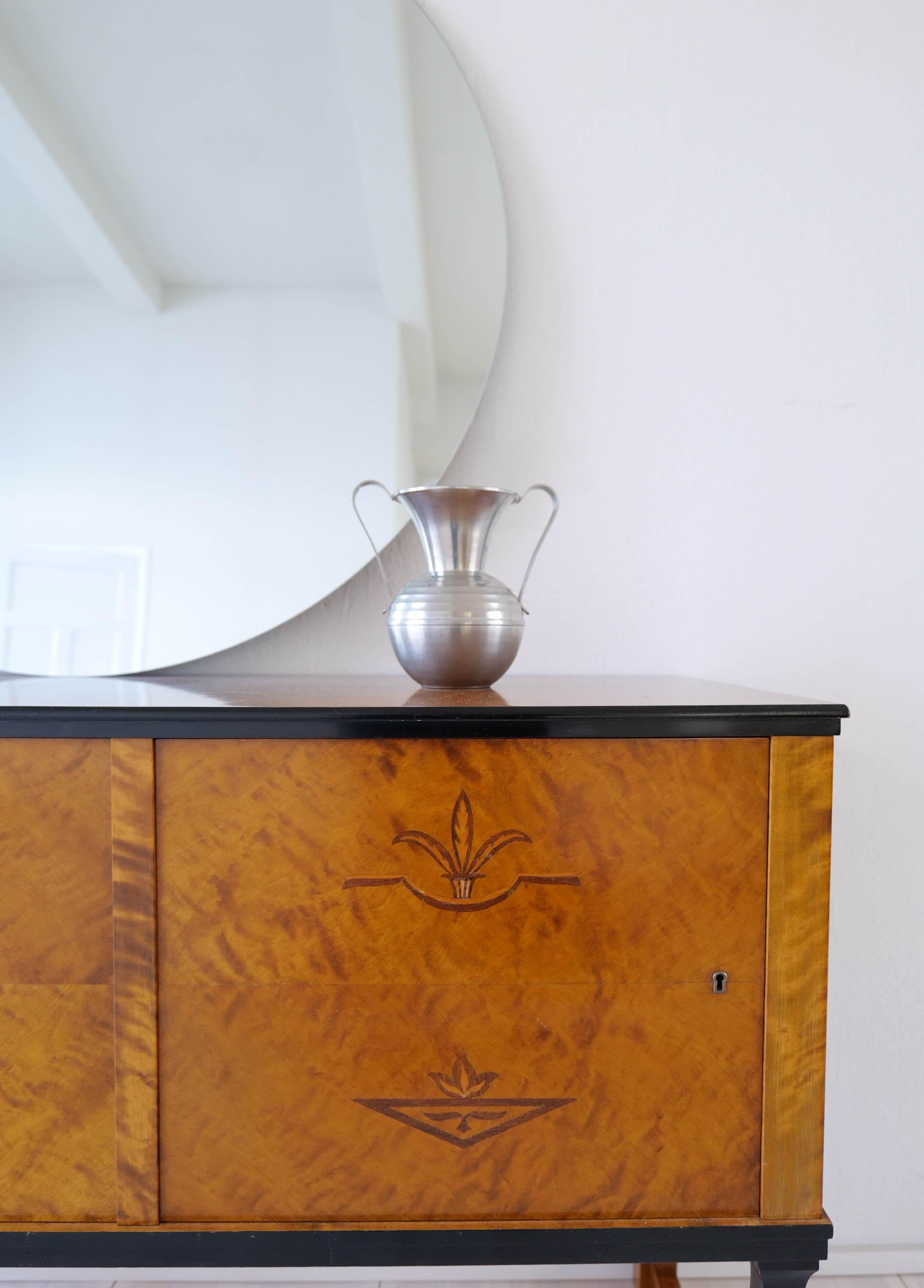 Skulpturale Art-déco-Vase aus Zinn, Norwegen, 1930er Jahre (Norwegisch) im Angebot
