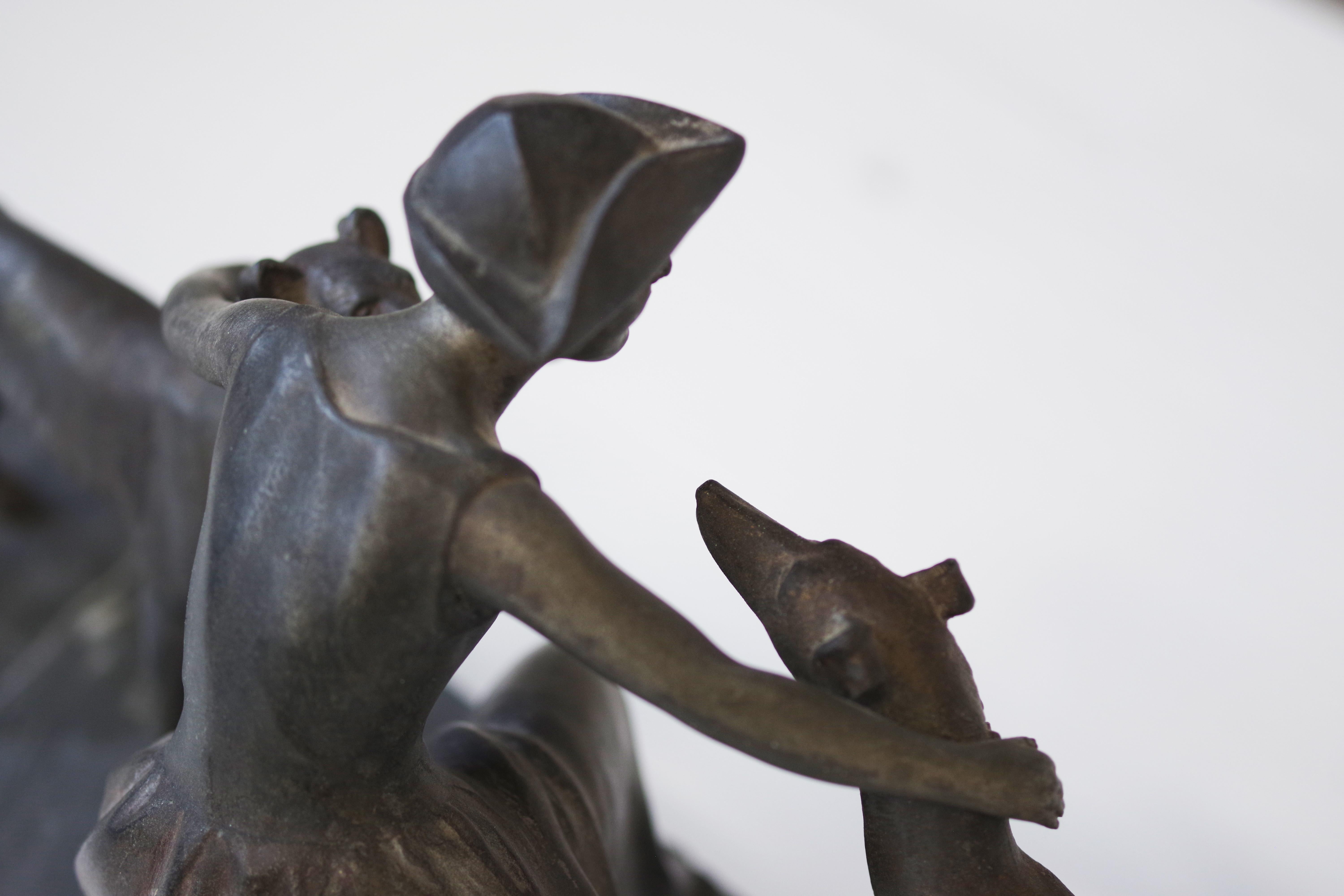 Métal Sculpture Art Déco, années 1930 - Un chef-d'œuvre intemporel en vente