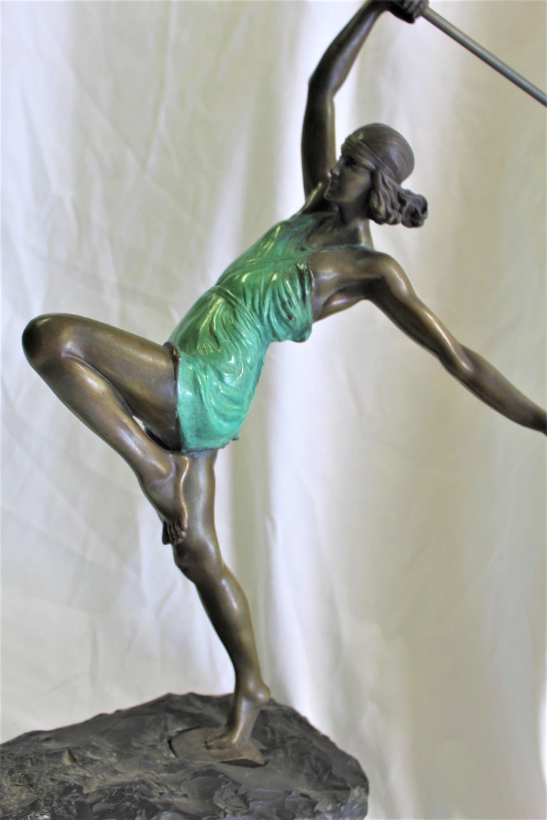 Art Deco Sculpture Amazon Girl Bronze For Sale at 1stDibs