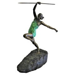 Art Deco Sculpture Amazon Girl Bronze