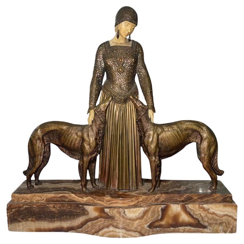 Art Deco Sculpture "Amies Toujours (Friends Forever)" by Demetre Chiparus