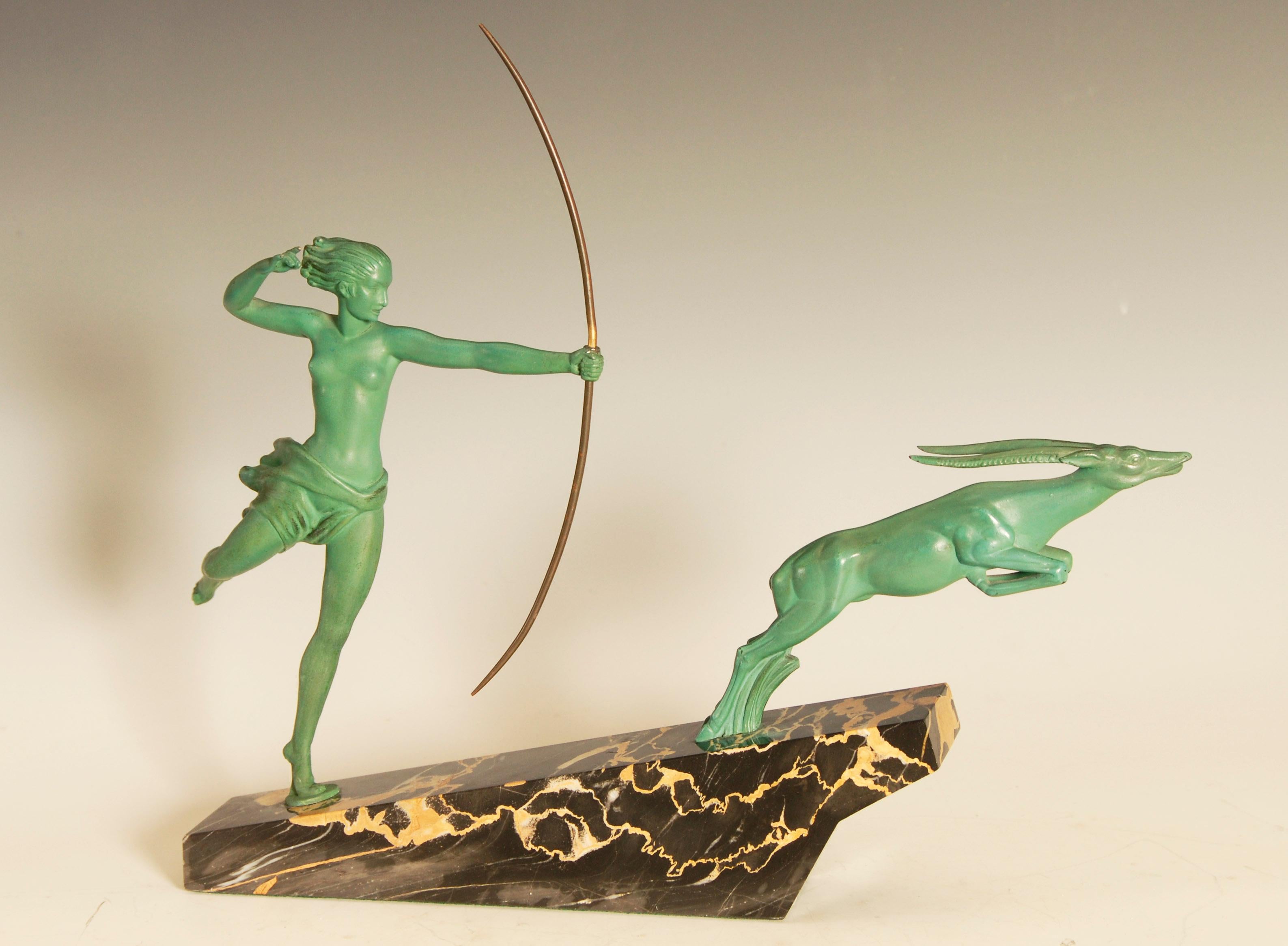 Art Deco Sculpture 'Atalante' from Max Le Verrier Foundry, Paris For Sale 2
