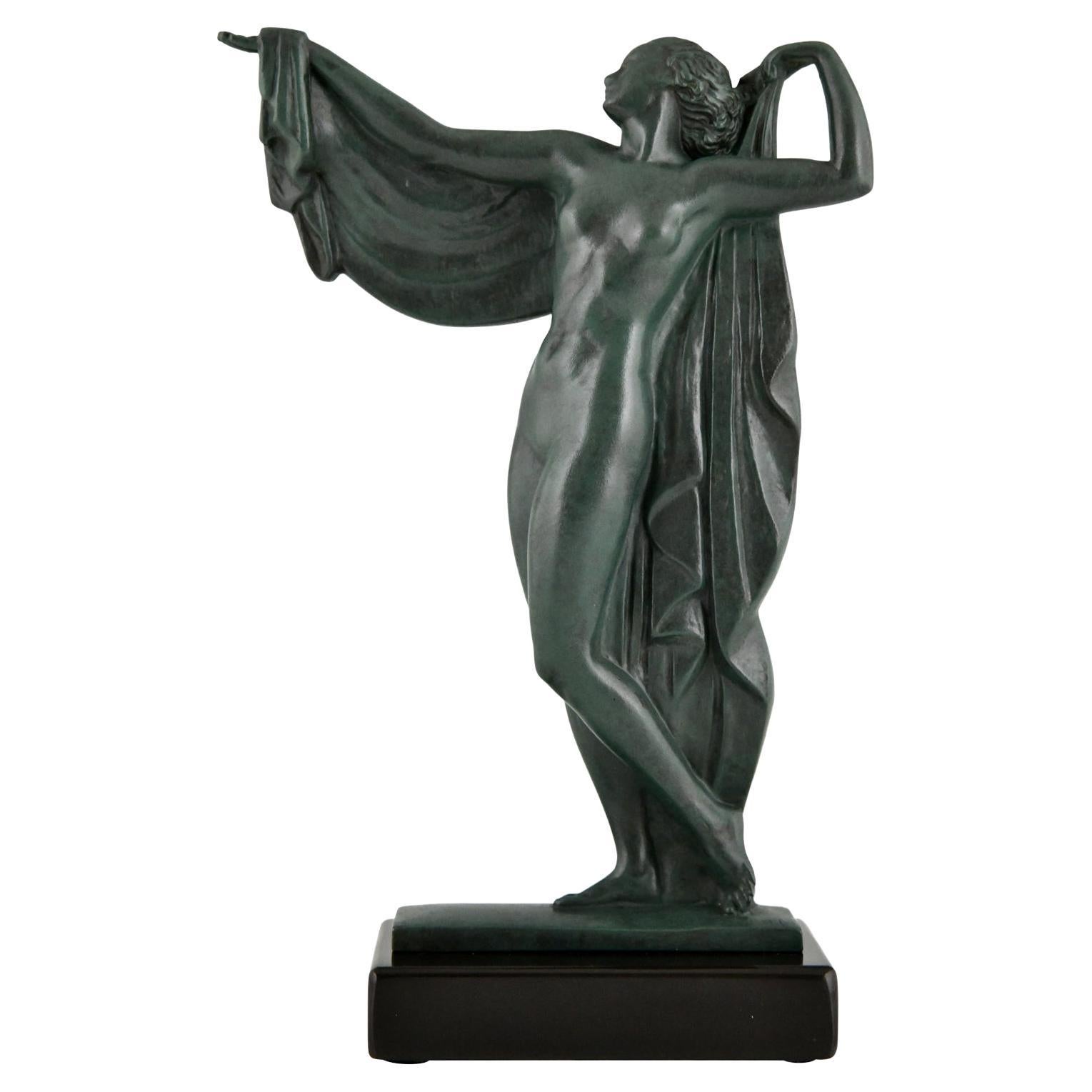 Sculpture Art Déco - Vénus se baignant nue par Fayral Max Le Verrier, France, 1930