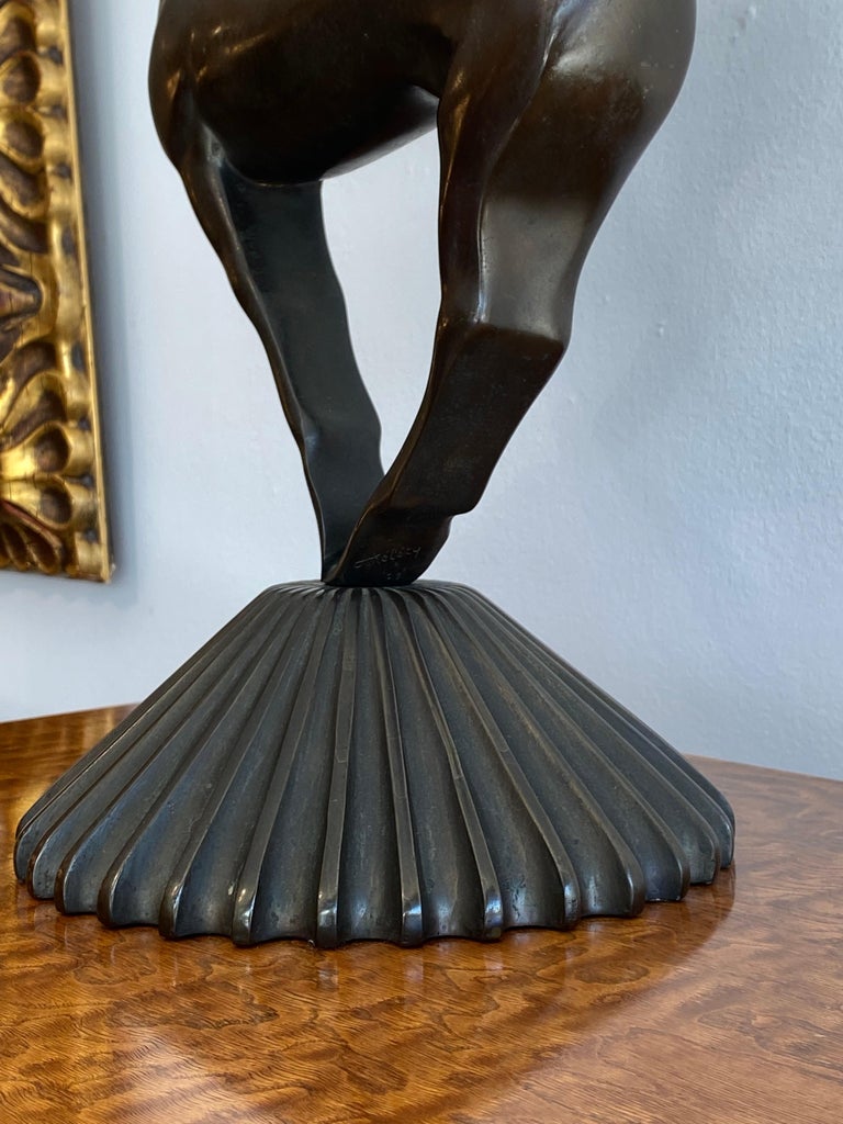 Hand-Carved Art Deco Sculpture by Alexander Kelety For Sale