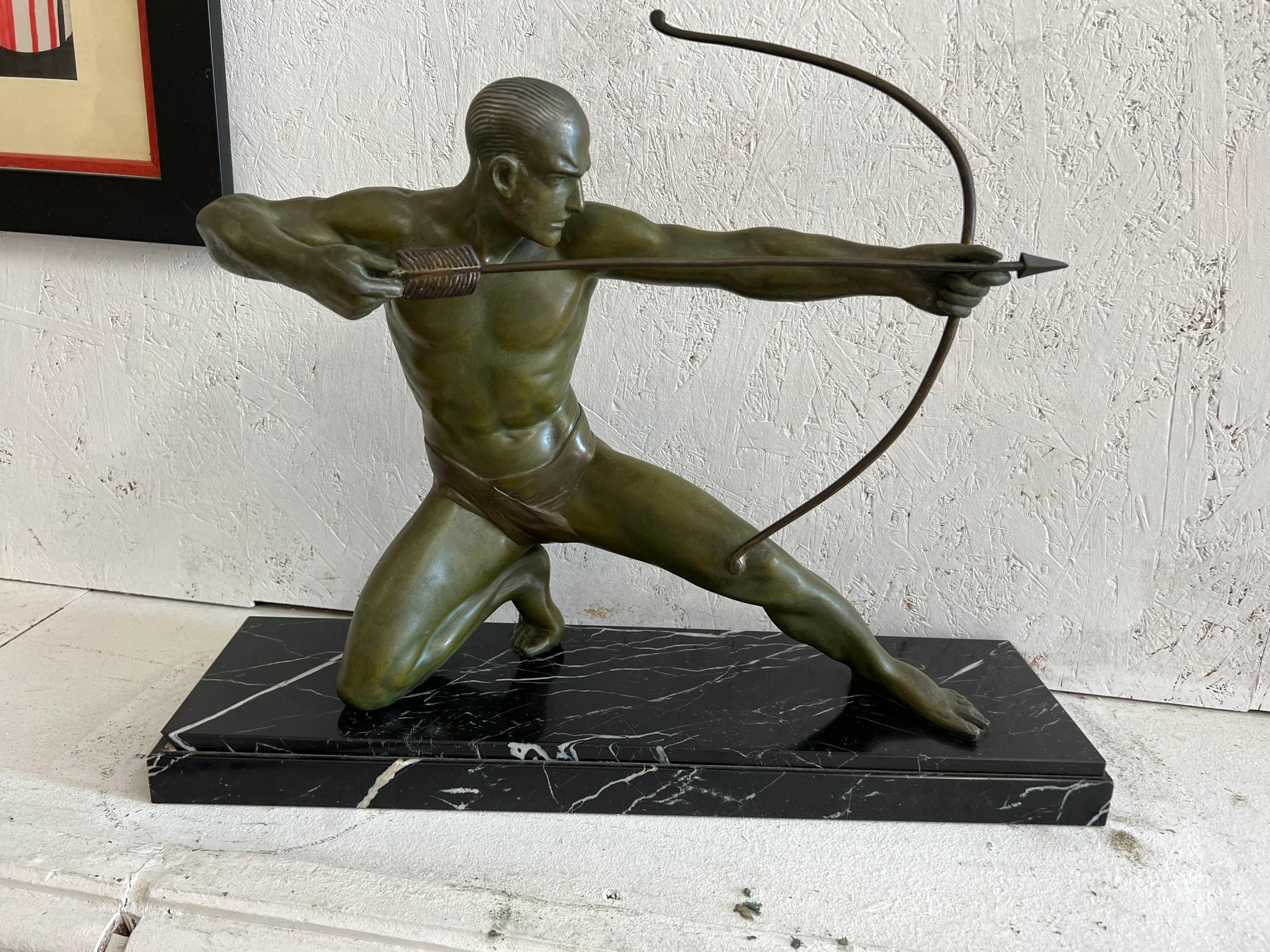 Art Déco Sculpture by Darny .G , Archer For Sale 3