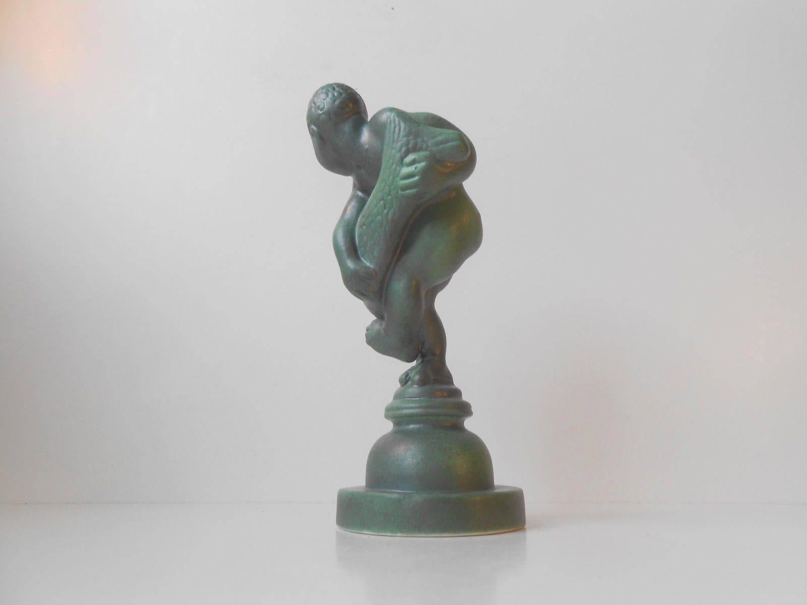 Danish Art Deco Sculpture by Kai Nielsen for Kähler, Denmark, 1930s For Sale