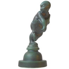 Escultura Art Déco de Kai Nielsen para Kähler, Dinamarca, años 30