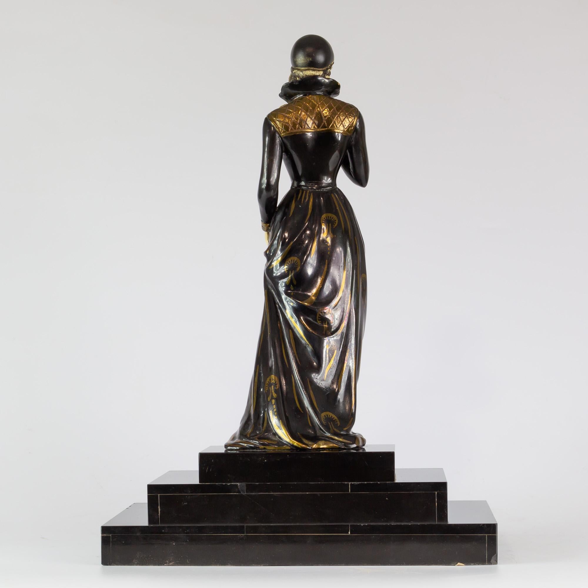 Art Deco Art deco sculpture by Menneville For Sale