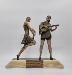 Art Deco Sculpture Dancer and Musician