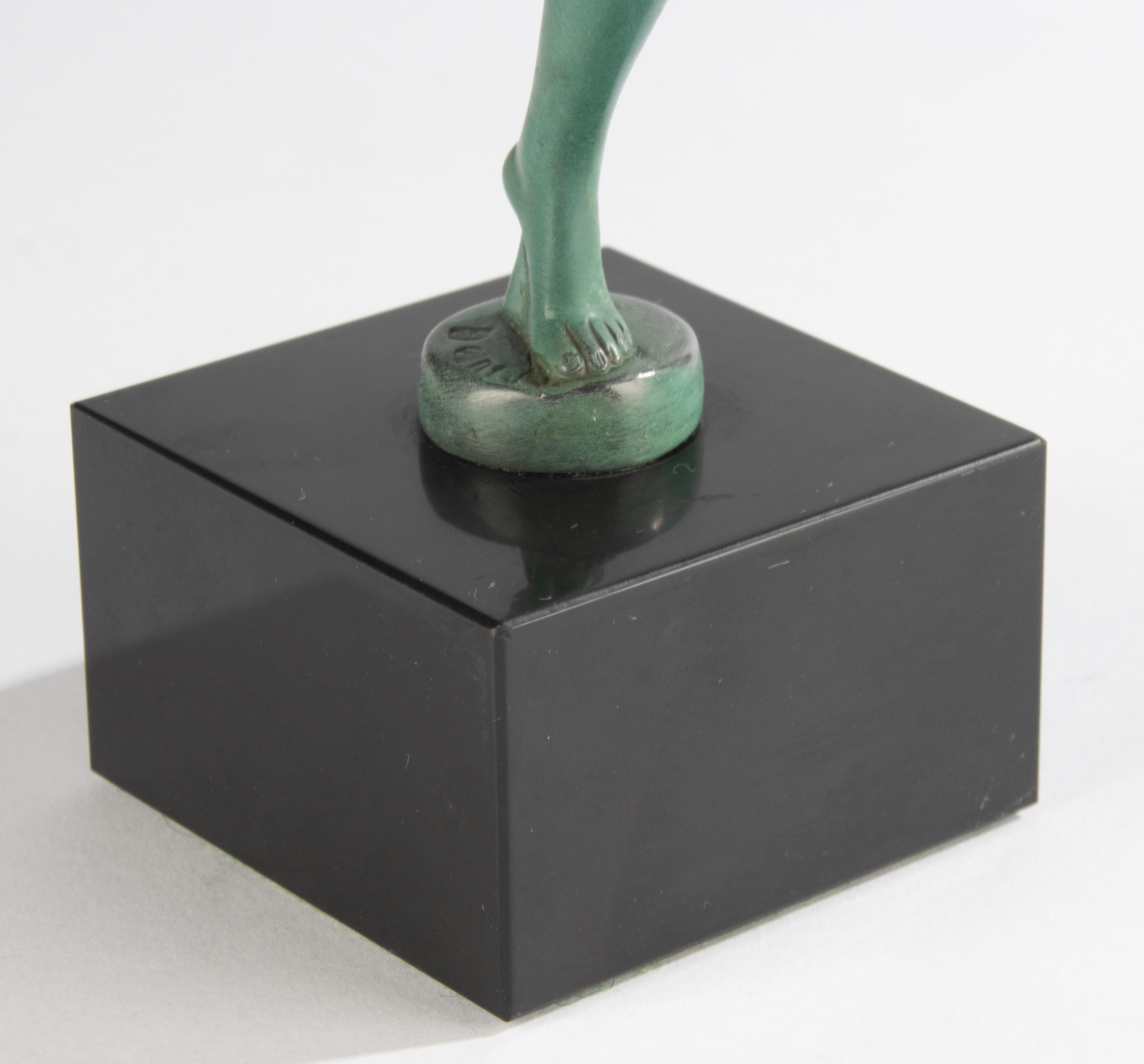 Scultura Art Déco - Donna che balla - Di DENIS - Max Verrier - Speltro patinato in vendita 8