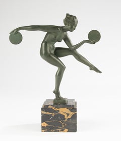Escultura Art Déco - Derenne (Marcel Bouraine) - Espelta - Figura Femenina