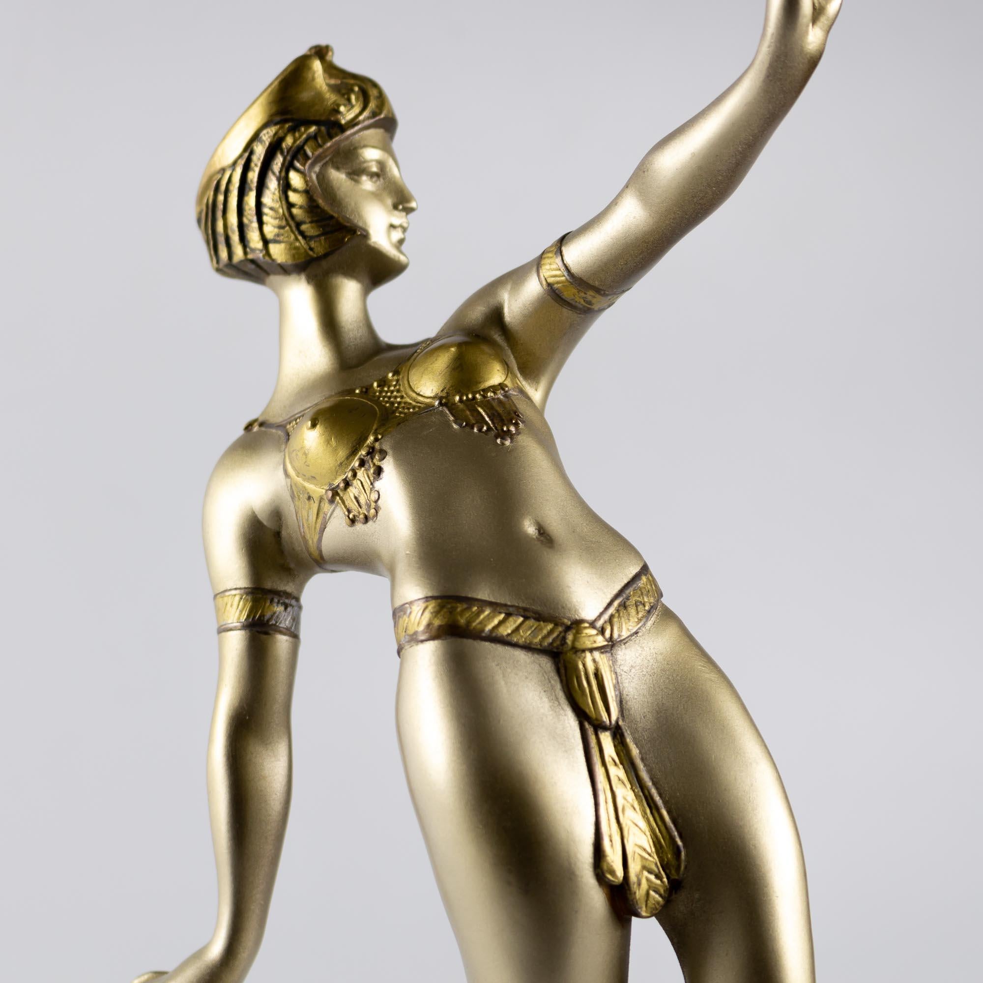Art Deco Sculpture Egyptian Dancer by Limousin 5