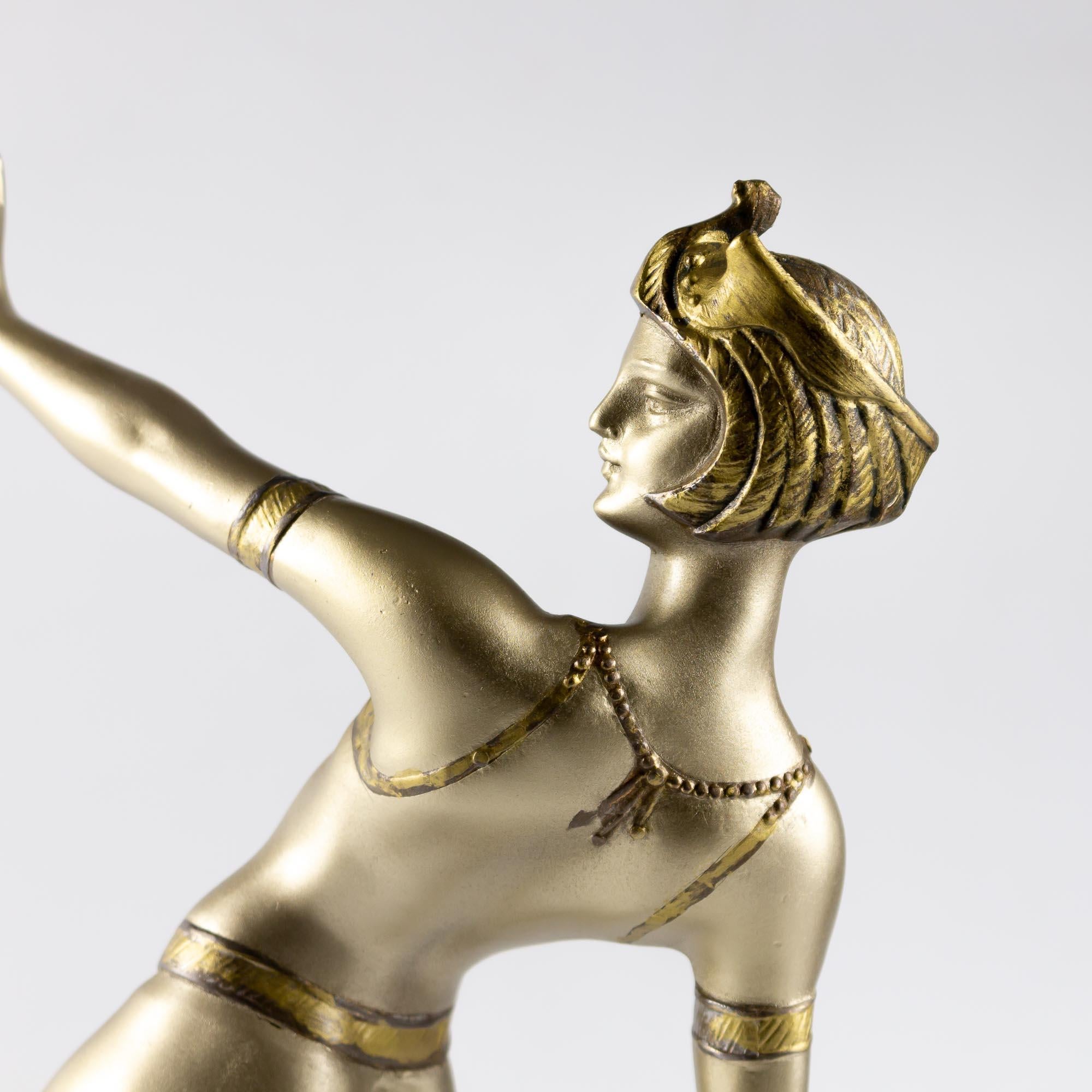 Art Deco Sculpture Egyptian Dancer by Limousin 6