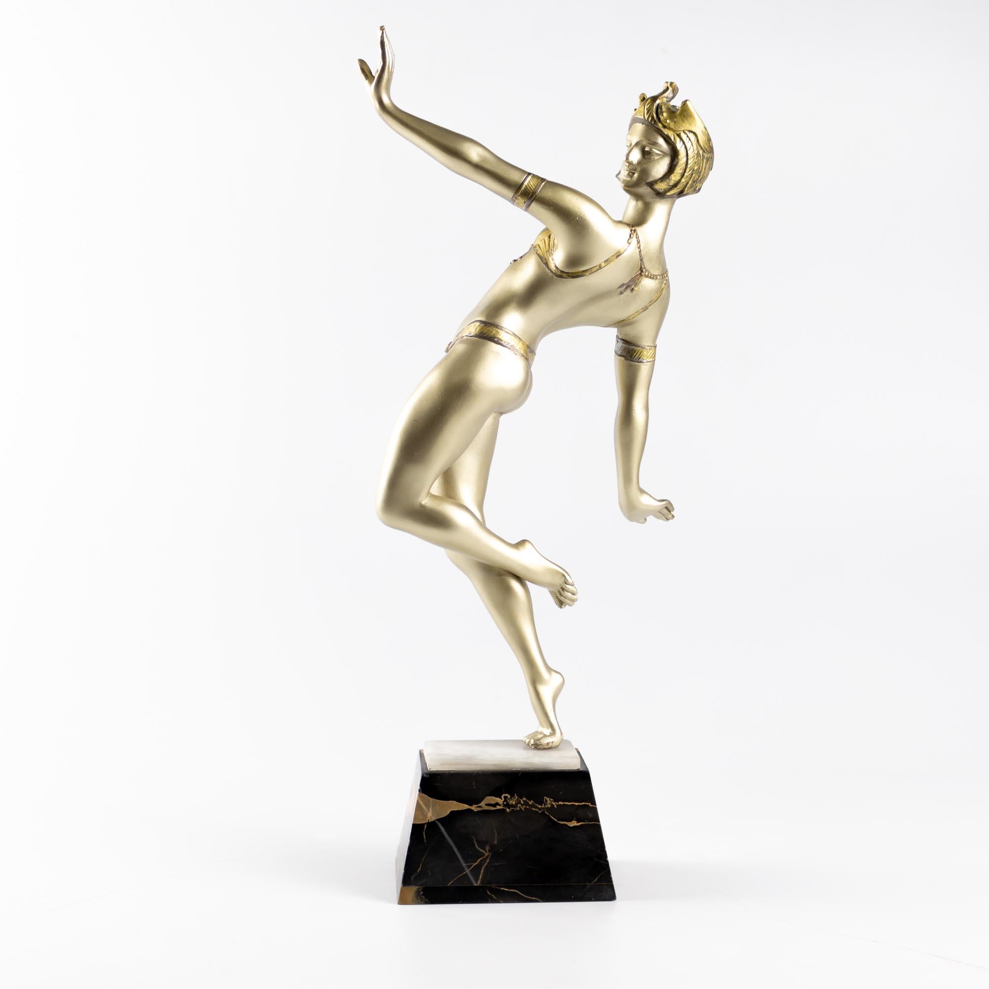 Early 20th Century Art Deco Sculpture Egyptian Dancer by Limousin