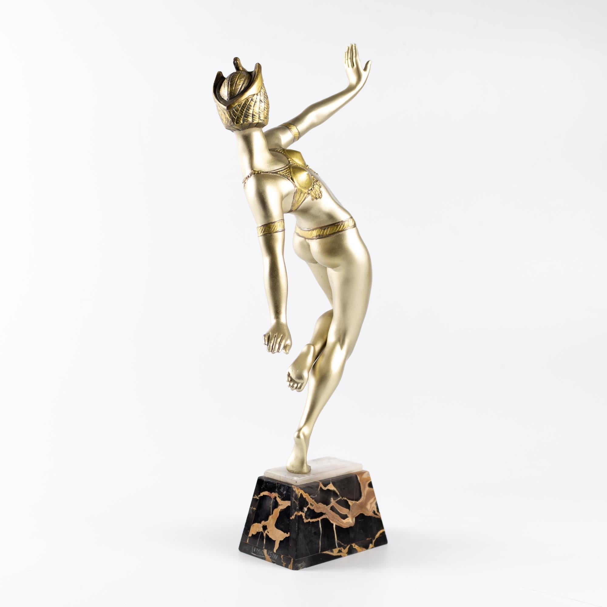 Art Deco Sculpture Egyptian Dancer by Limousin 2