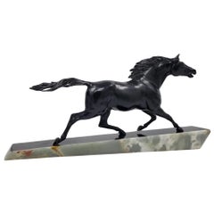 Art Deco Sculpture Galloping Horse by Gonez