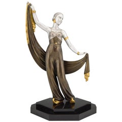 Art Deco Sculpture Harem Dancer Salvador, France, 1930