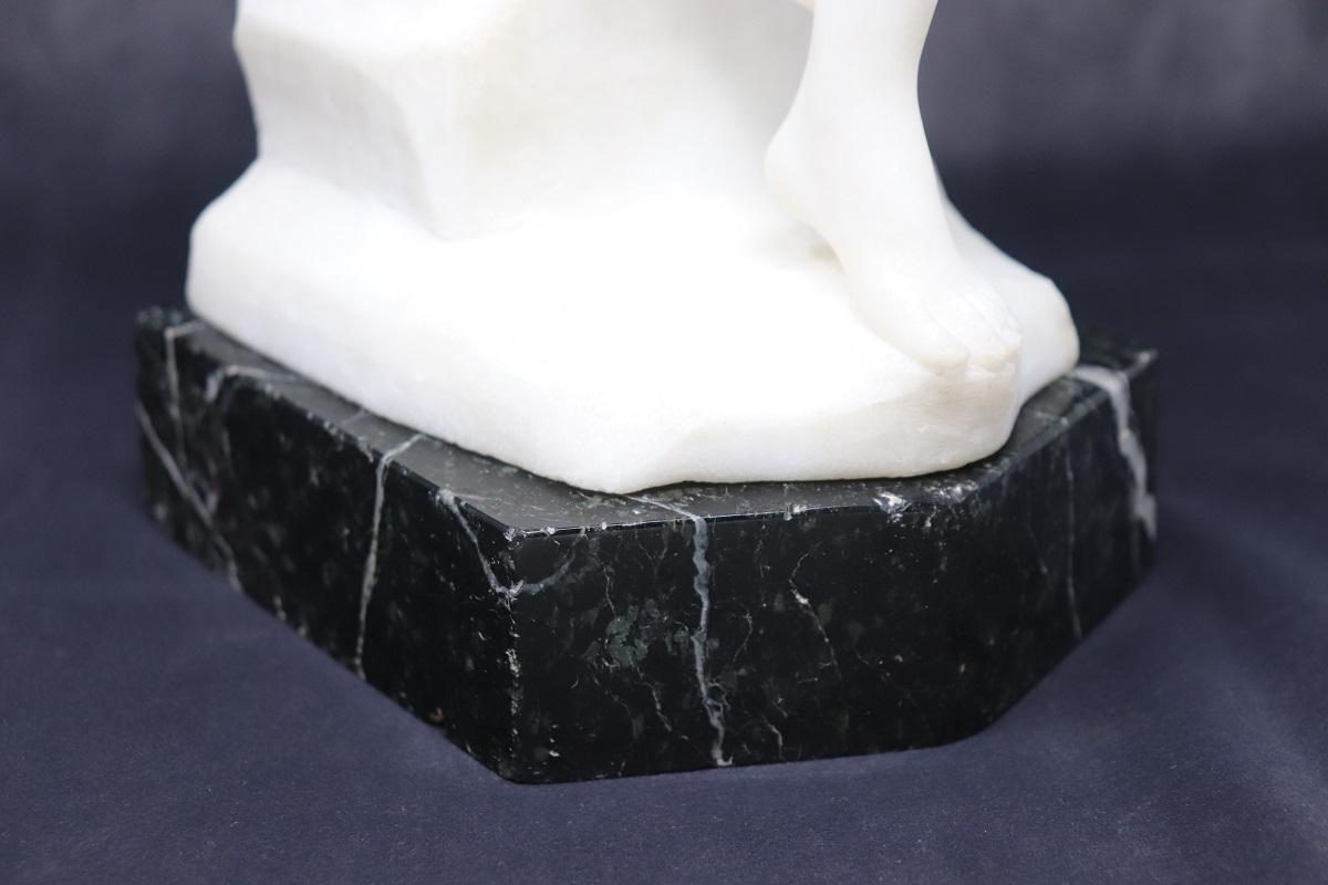 Escultura Art Déco en Mármol Blanco Precioso de Carrara, Mujer Desnuda, Italia Años 20 en venta 12