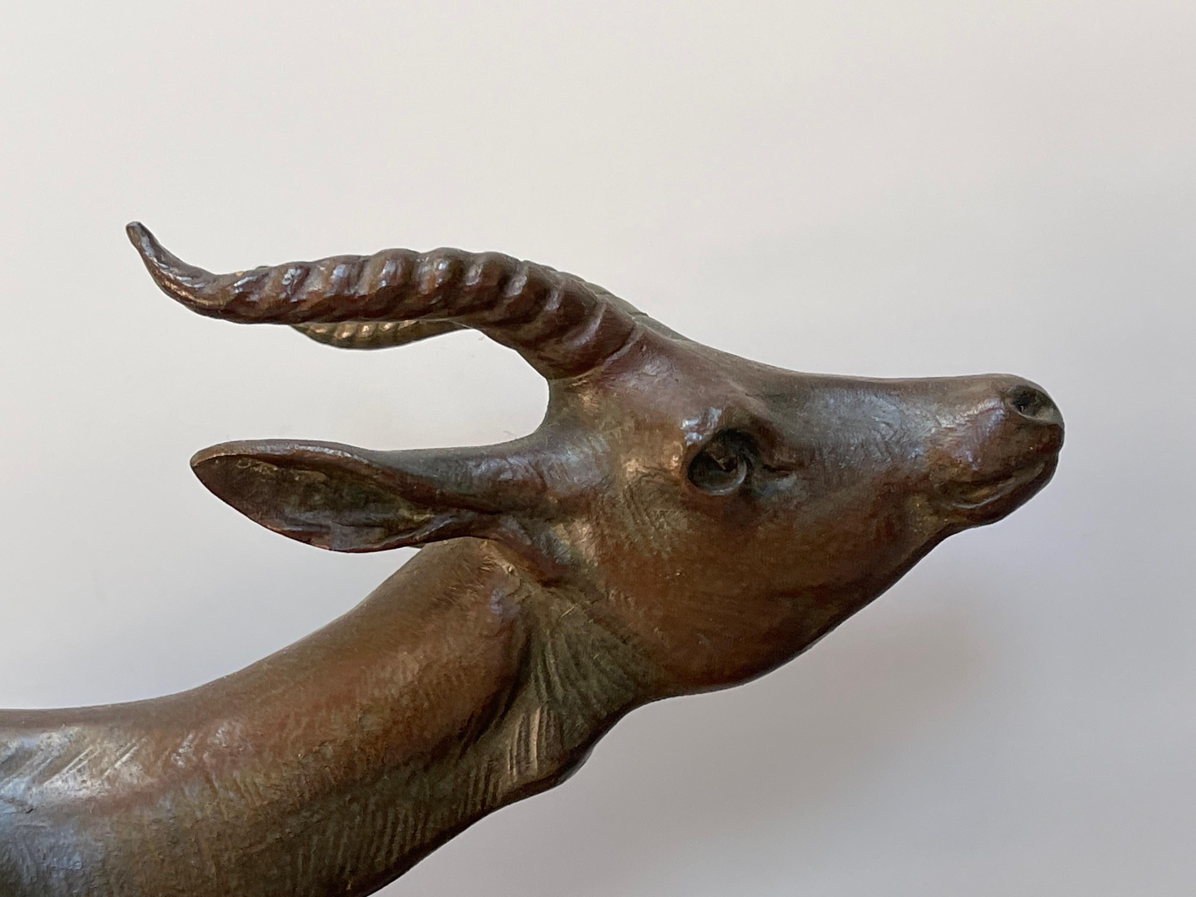 Art déco-Skulptur „Leap of Gazelles“ von Plagnet im Angebot 5