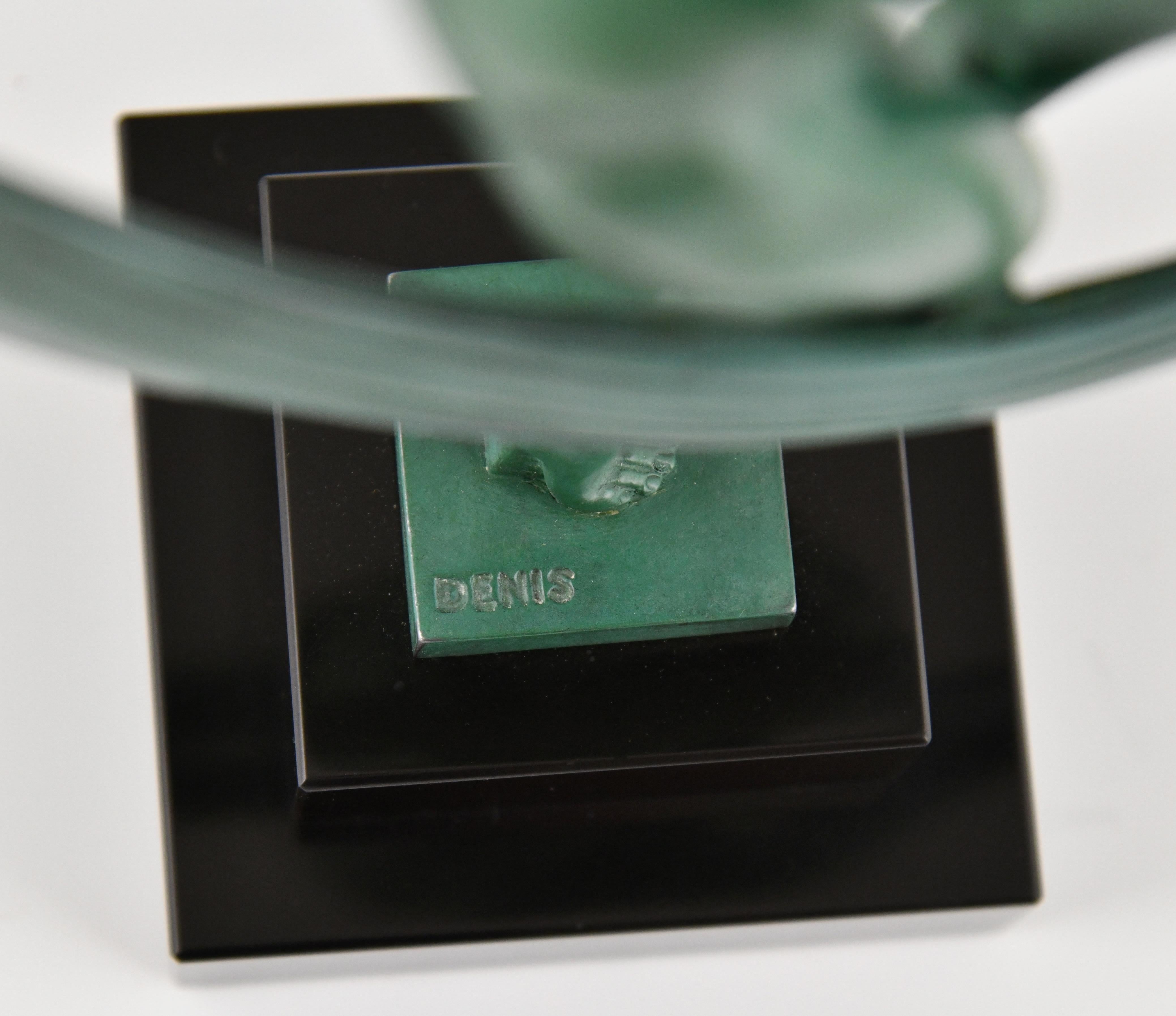 Scultura Art Deco Nudo Sciarpa Ballerina FOLIE Denis Francia 1930 originale. in vendita 1