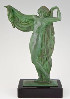 Art Deco Sculpture of a Bathing Nude Fayral, Pierre Le Faguays France, 1930