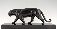 Sculpture Art Déco - Panthère noire - Irenee Rochard - France - 1930