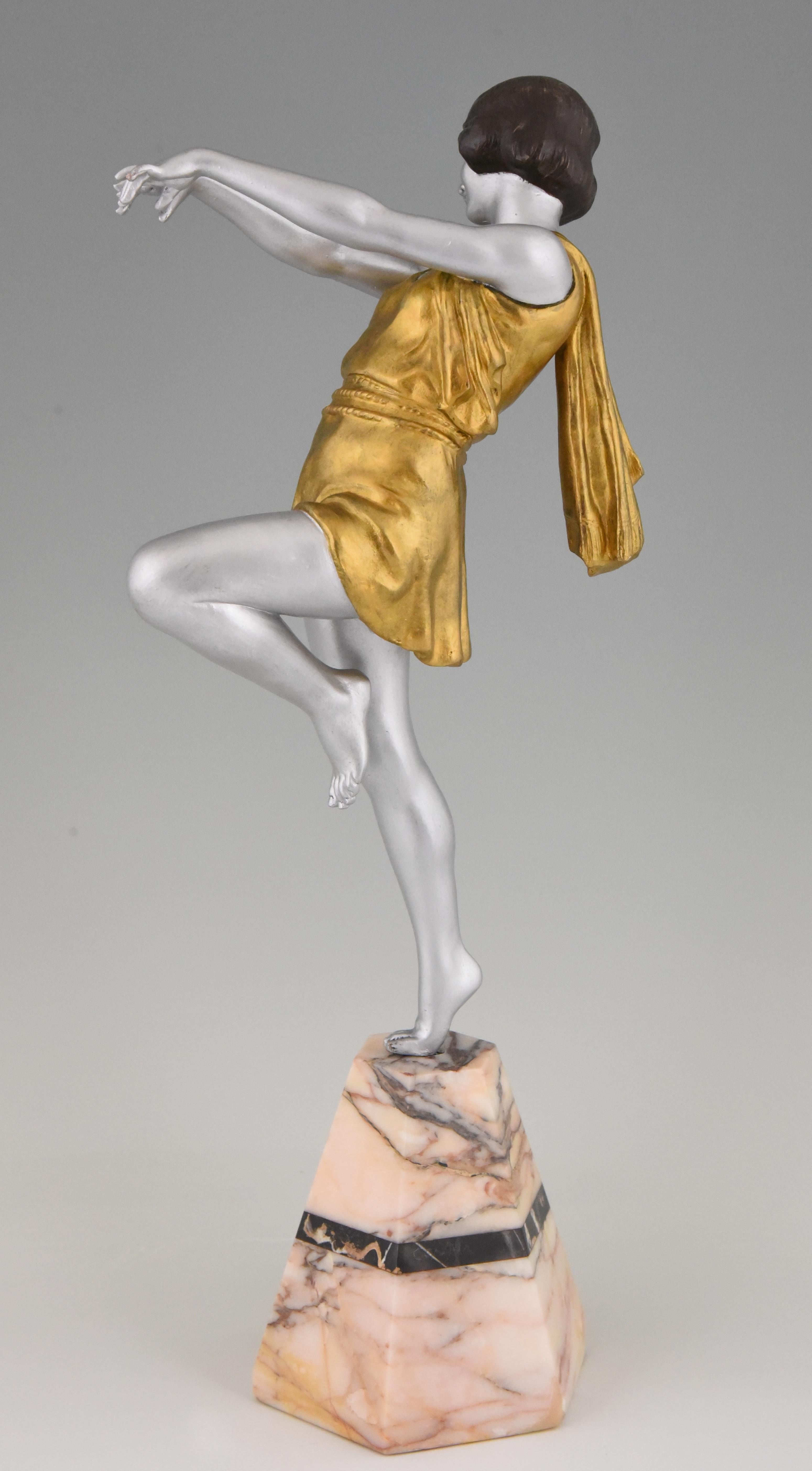 Art Deco Sculpture of a Dancer Emile Carlier, France, 1930 In Good Condition In Antwerp, BE