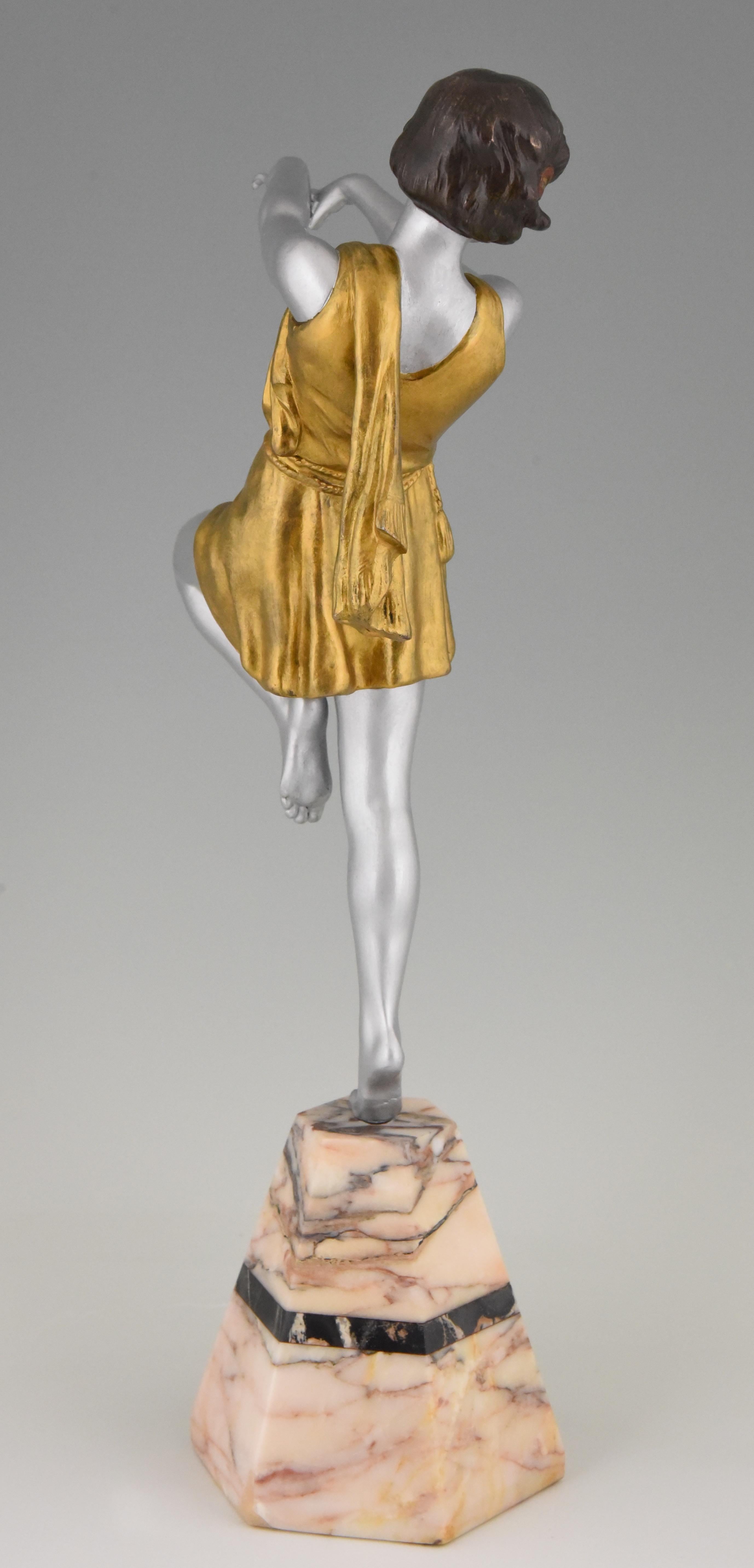 20th Century Art Deco Sculpture of a Dancer Emile Carlier, France, 1930