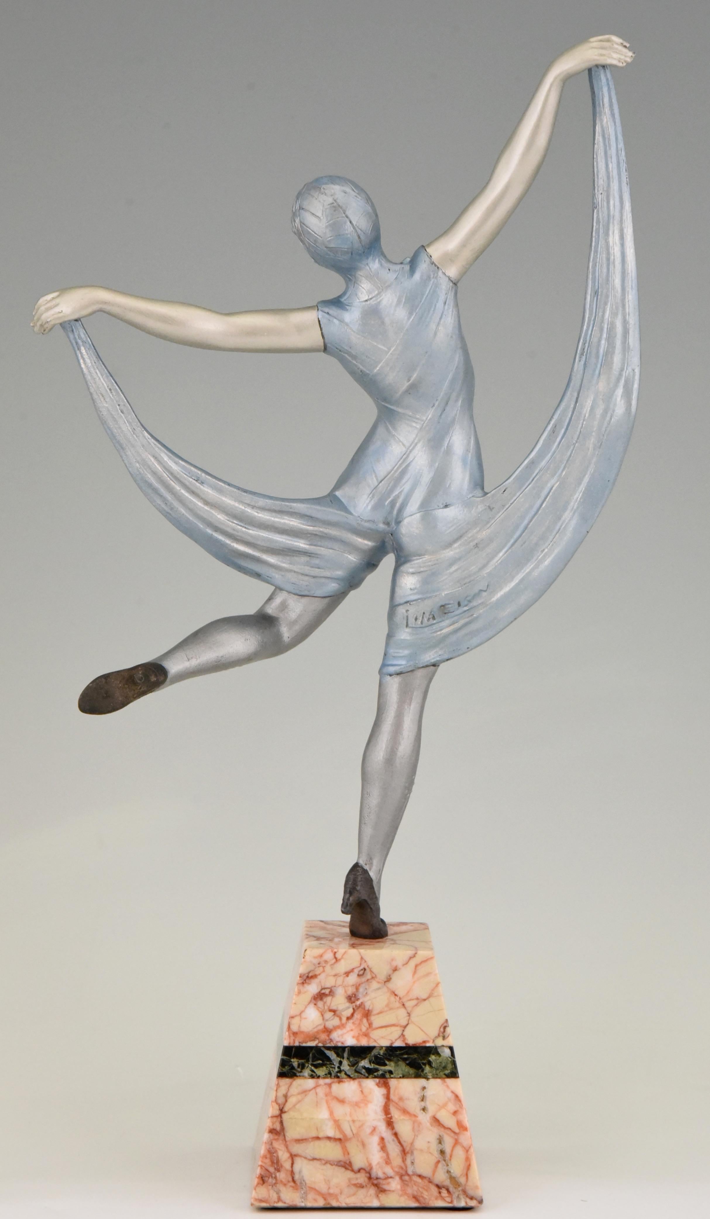 Patinated Art Deco Sculpture of a Dancer Limousin, France, 1930