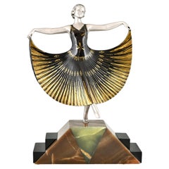 Art Deco sculpture of a dancer signed by Andre Gilbert