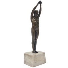 Art Deco Sculpture of a Diver