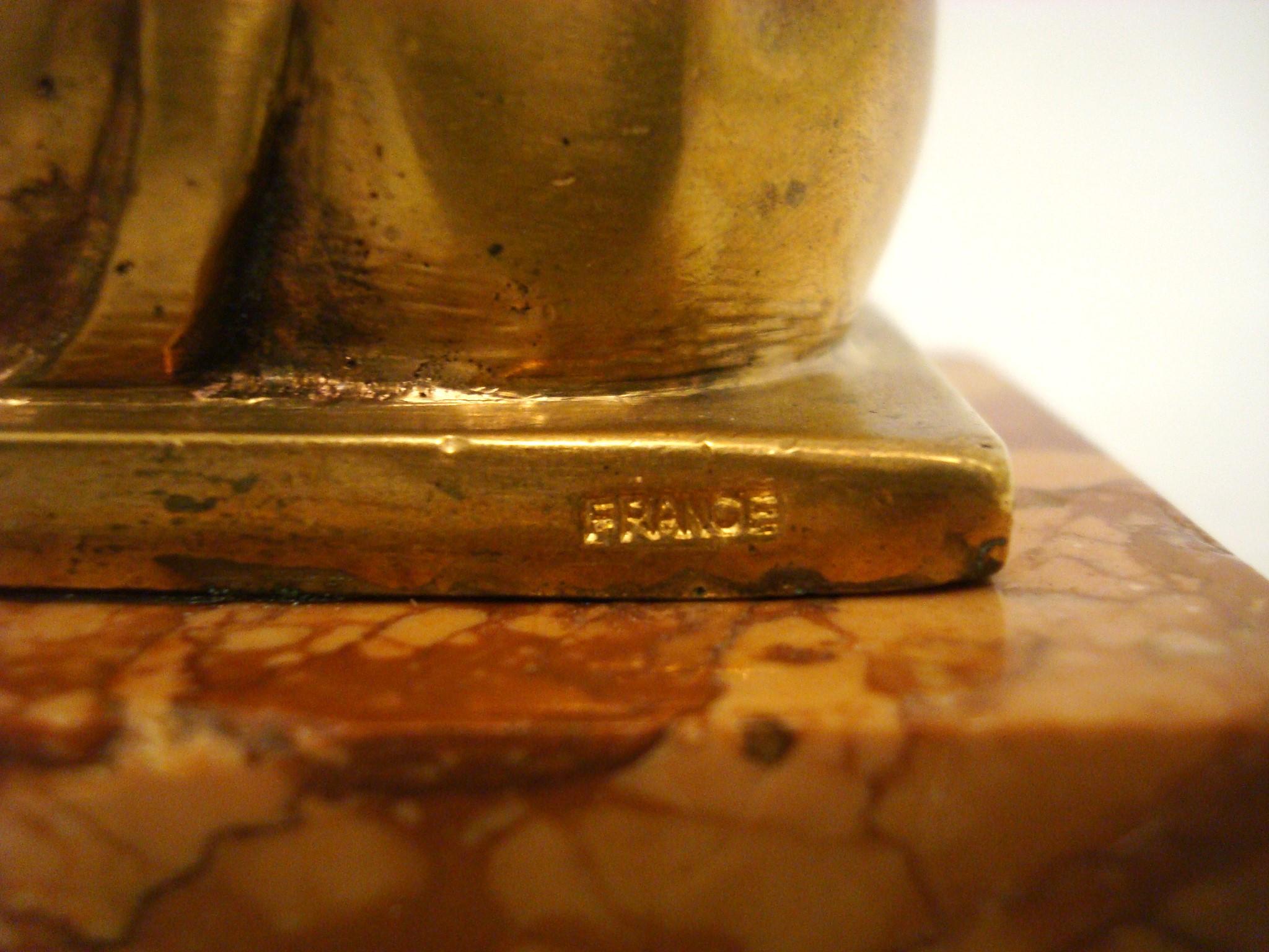Art Deco Sculpture of a French Bulldog Bookend or Paperweight, France, 1920s For Sale 1