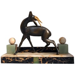 Art Deco Sculpture of a Gazelle, France, 1920s