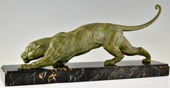 Art Deco Sculpture of a Panther by Demetre Chiparus France 1930