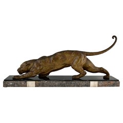 Art Deco Sculpture of a Panther by Demetre Chiparus France 1930