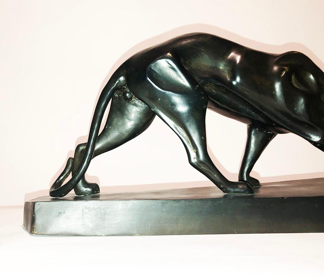 Art-déco-Skulptur eines Panthers (Unbekannt) im Angebot