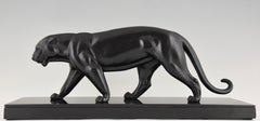 Art Deco Sculpture of a Panther Irenee Rochard, France, 1930