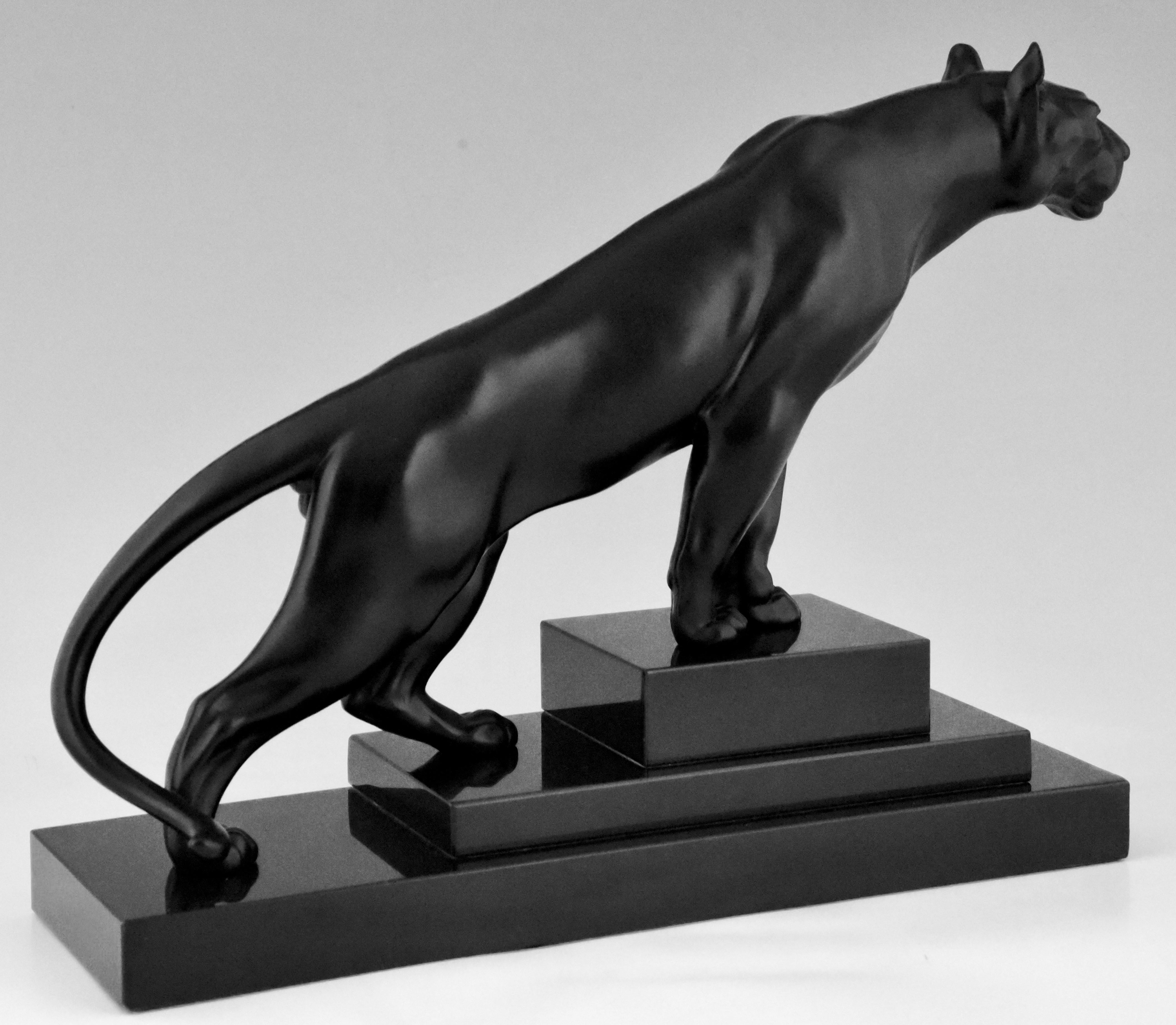 Art Deco Sculpture of a Panther Max Le Verrier, France, 1930 1