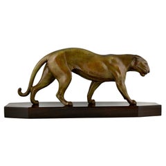 Art Deco Sculpture of a Panther Robert Bousquet, France, 1930