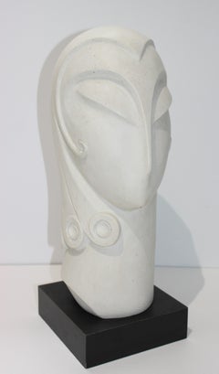 Art Deco Sculpture of a Womans Head by Austin Productions