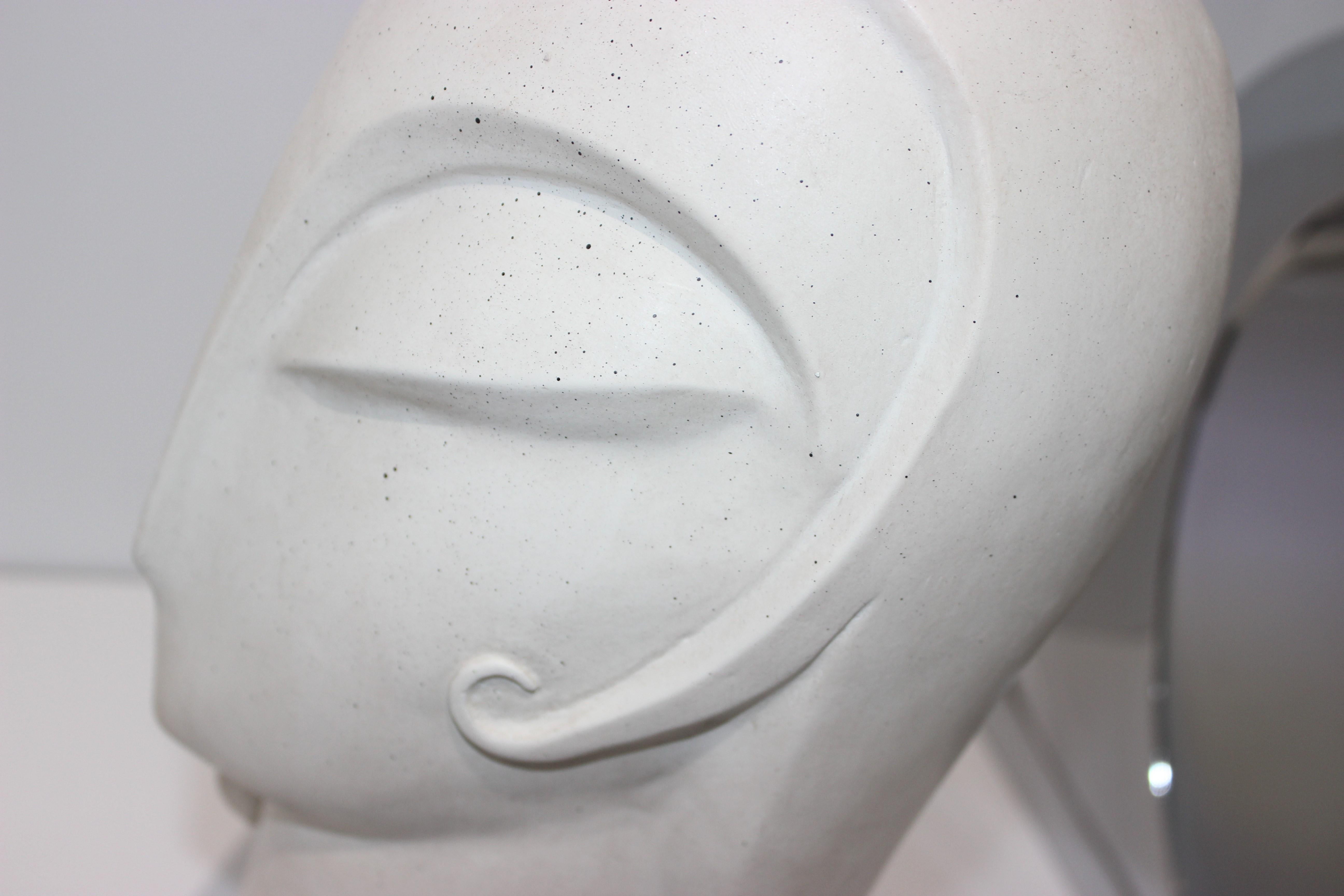 20th Century Art Deco Sculpture of a Womans Head by Austin Productions