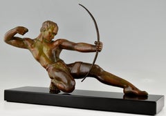 Art Deco Sculpture of an Archer by Salvator Riolo, France, 1930