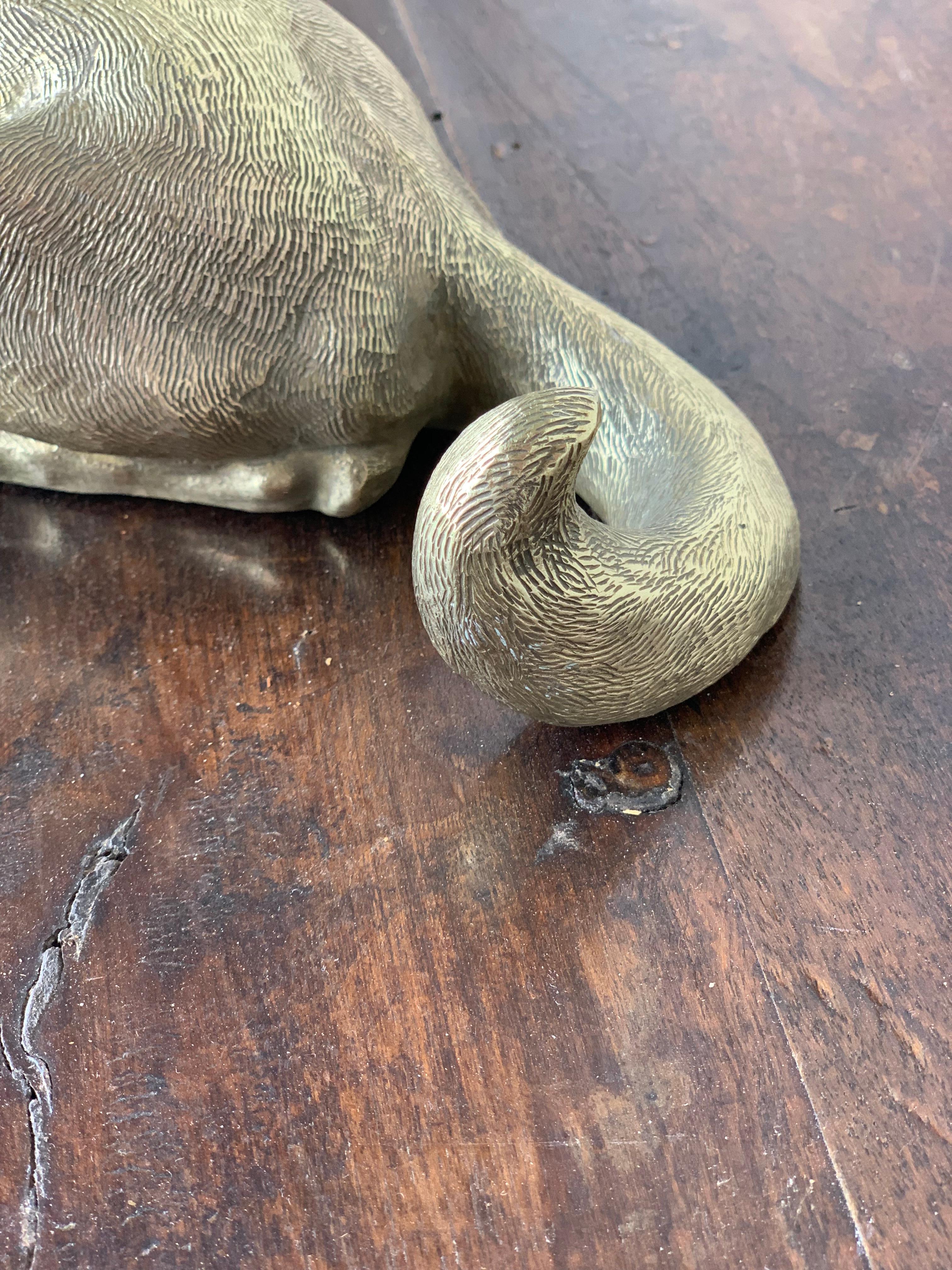Art Deco Sculpture of Bronze German Shepherd Dog 8